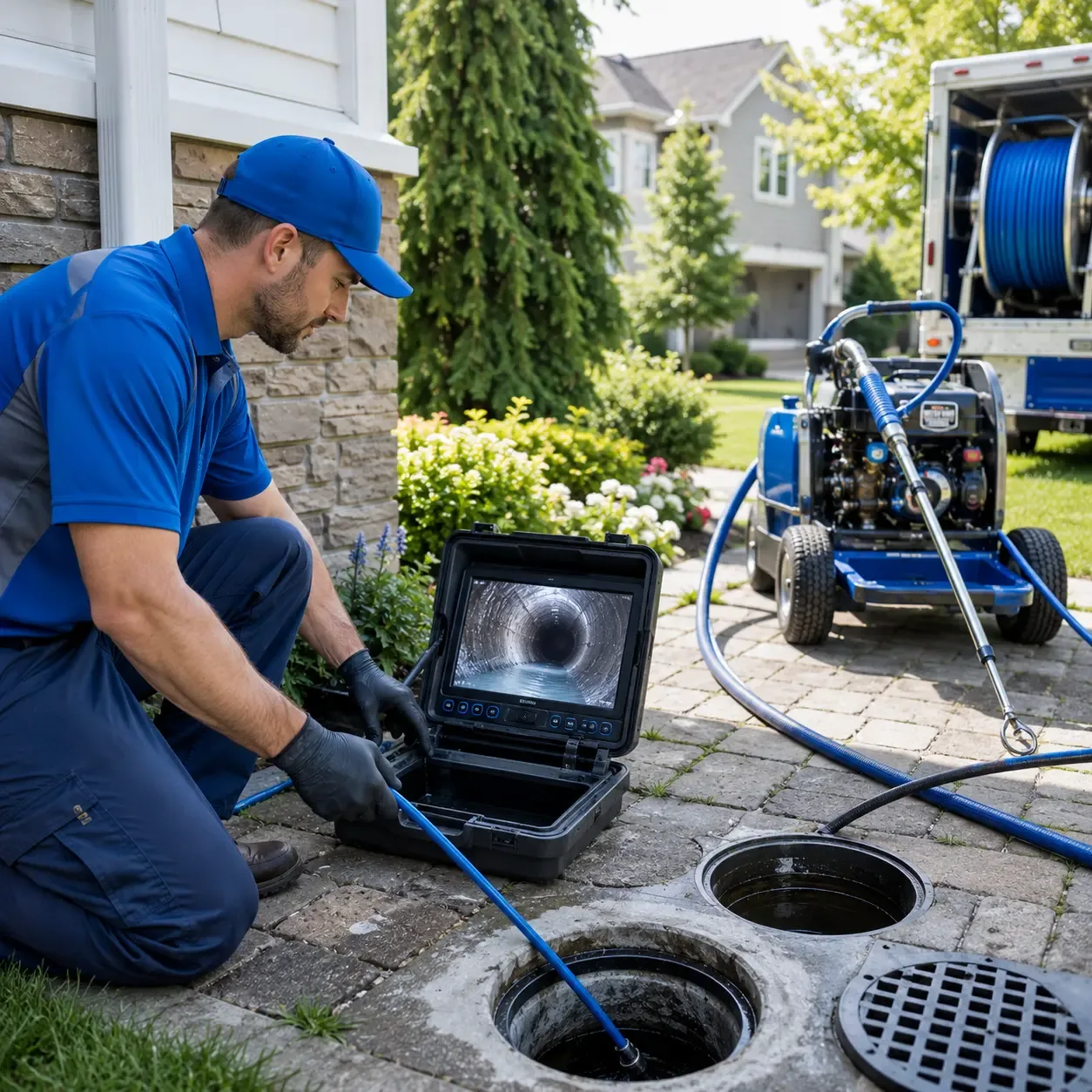 Outdoor drain cleaning professionals serving Center, TX